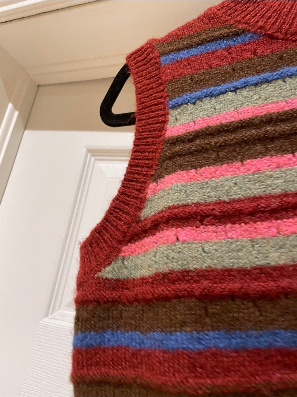 CIDER Multicolor Striped Cropped Sweater Vest Wool Blend Y2K Indie M - Picture 3 of 8